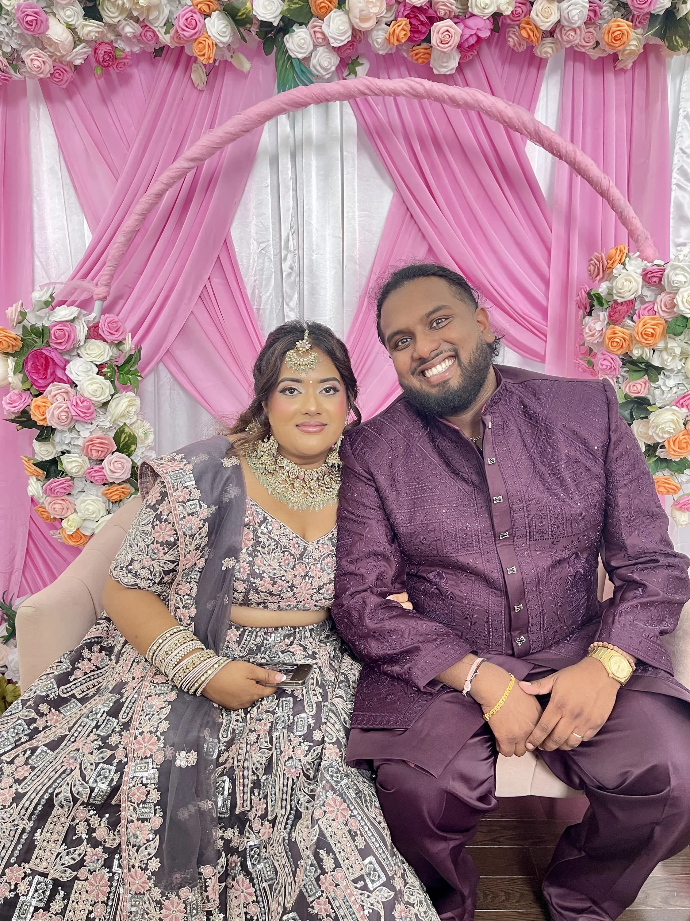 Arnab and Sudipra wedding floral backdrop